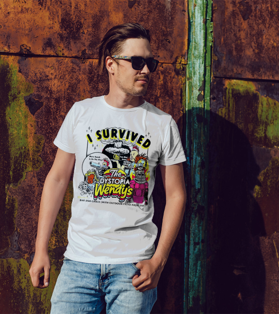 I Survived The Dystopia Wendy's Bar And Grille With Outdoor Patio Adjacent T-Shirt