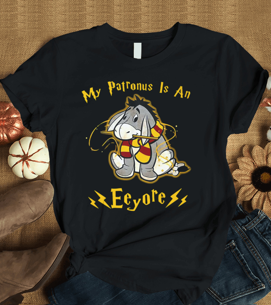 My Patronus Is An Eeyore With Scarf And Lightning Bolts T-Shirt
