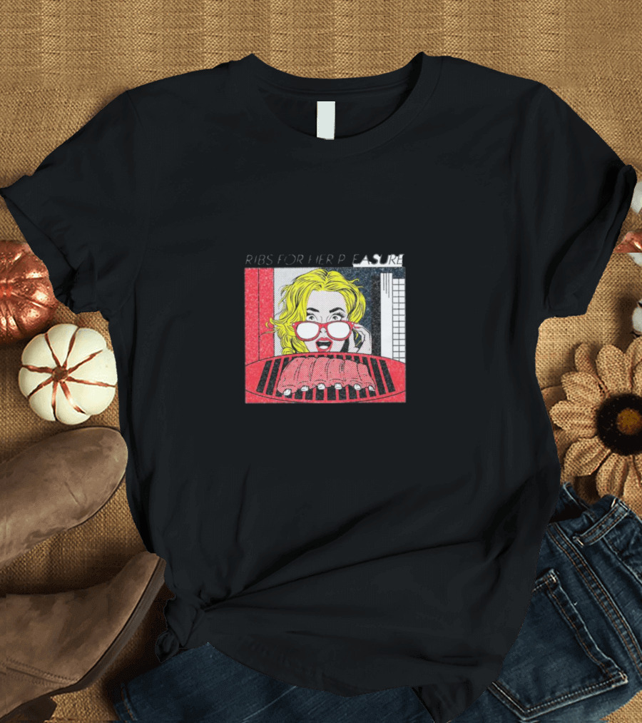 Ribs For Her Pleasure Pop Art Comic Style Burst T-Shirt