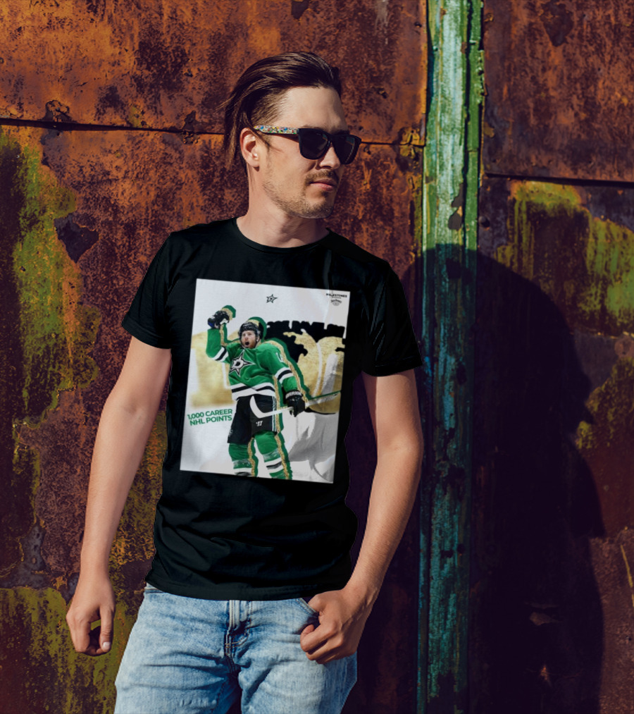 Milestones Joe Pavelski 1000 Career NHL Points Stars T-Shirt