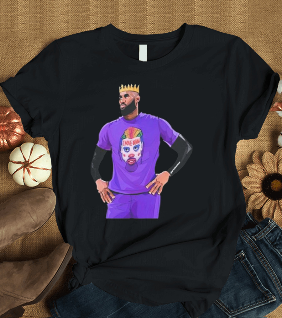 Lebron James Los Angeles Lakers I Poke Bears Crown Clown T-Shirt