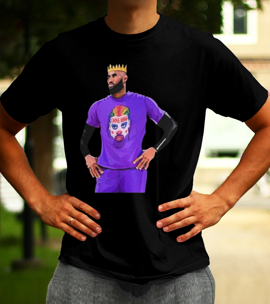 Lebron James Los Angeles Lakers I Poke Bears Crown Clown T-Shirt