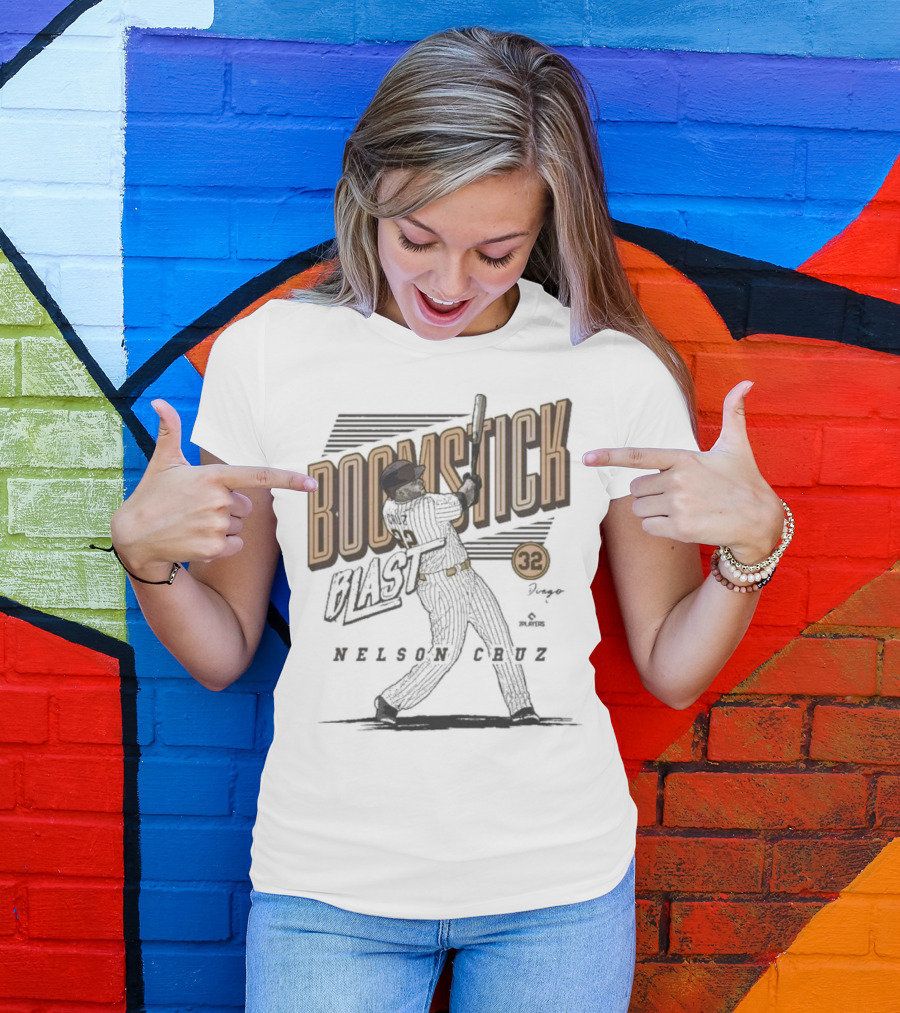 Boomstick Blast Nelson Cruz San Diego Padres 32 T-Shirt