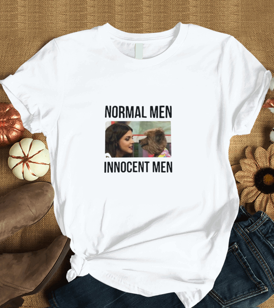 Normal Men Innocent Men Look Conversation With Puppet Dog T-Shirt