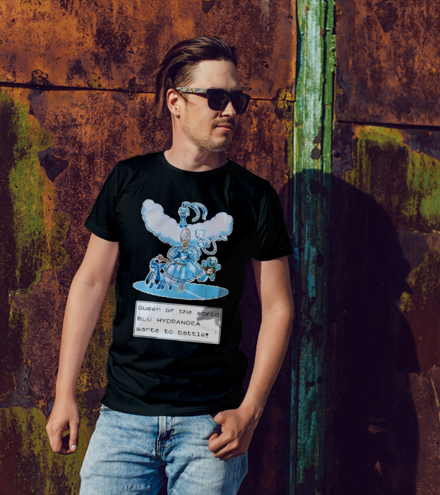 Queen Of The World Blu Hydrangea Pokémon Battle Challenge T-Shirt