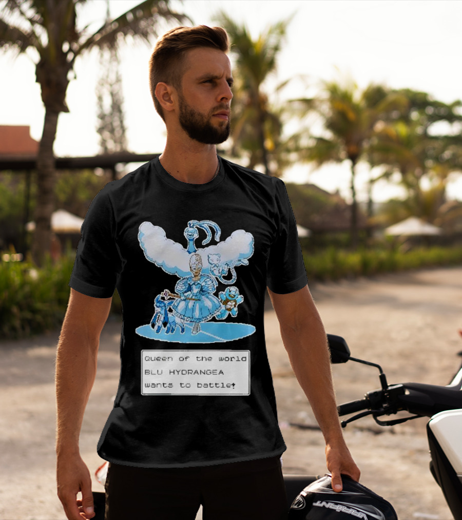 Queen Of The World Blu Hydrangea Pokémon Battle Challenge T-Shirt