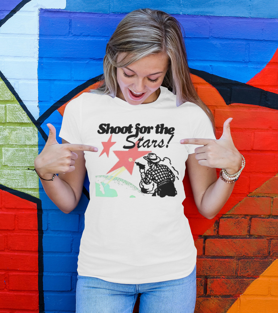 Shoot For The Stars Western Cowboy Cosmic Adventure T-Shirt