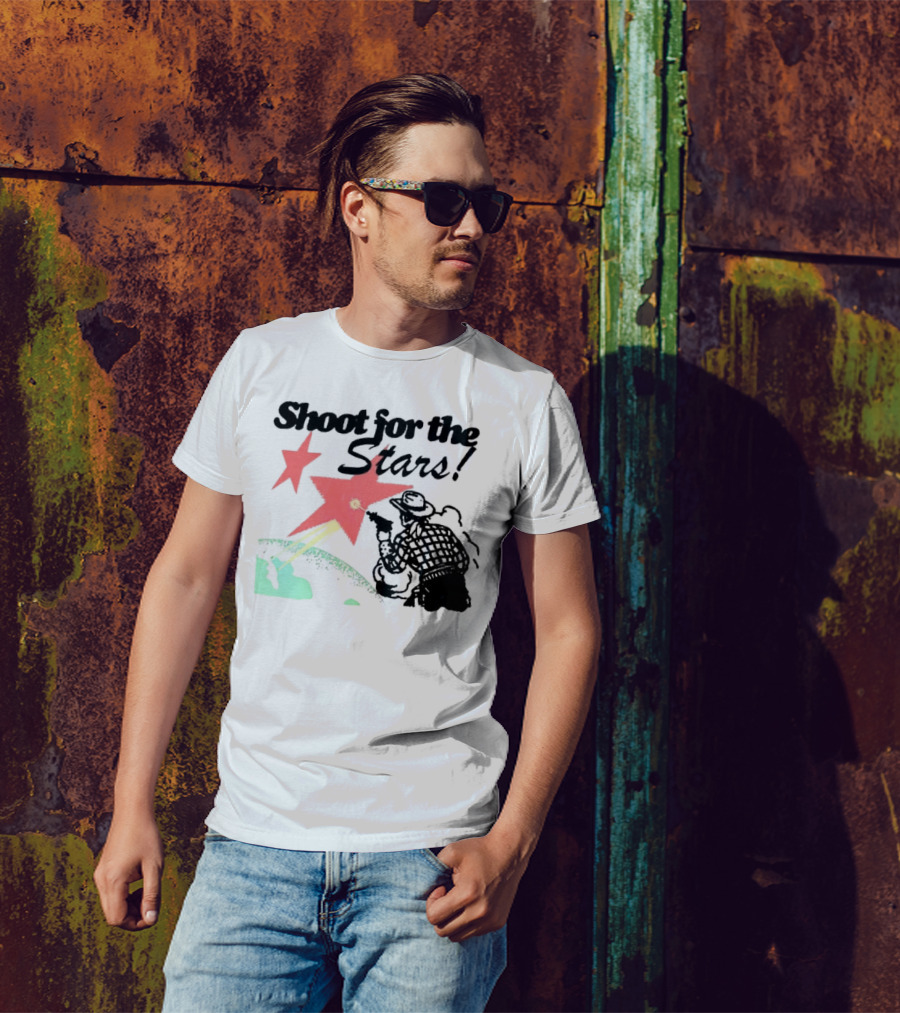 Shoot For The Stars Western Cowboy Cosmic Adventure T-Shirt