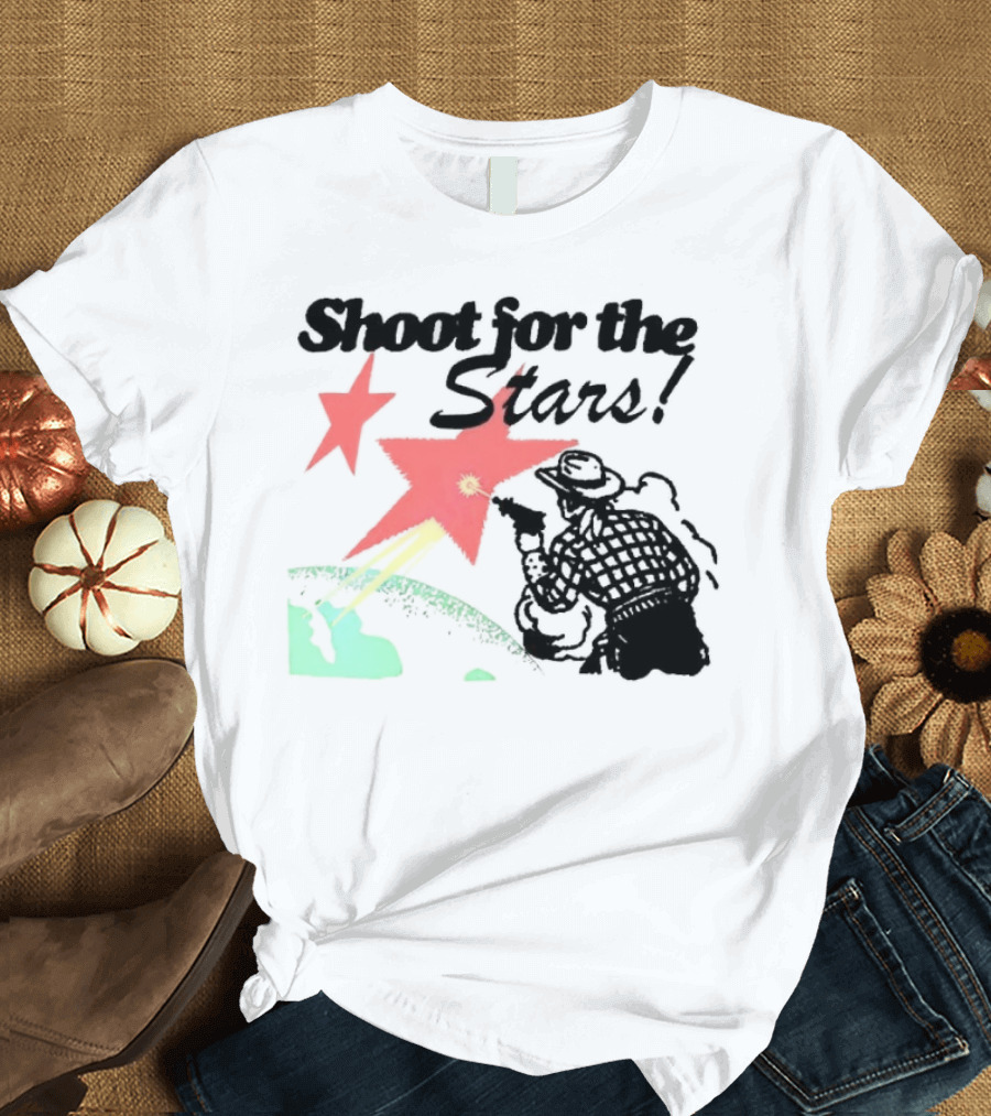 Shoot For The Stars Western Cowboy Cosmic Adventure T-Shirt
