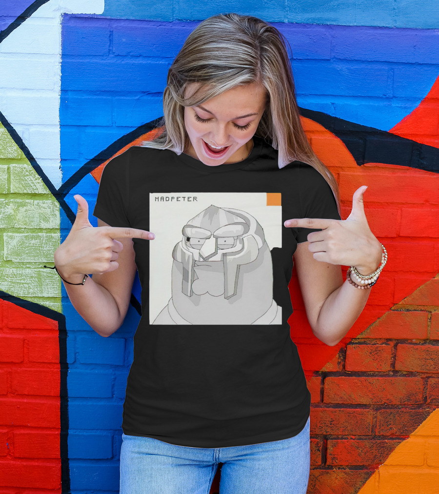 Mad Peter MF Doom Mask Cartoon T-Shirt