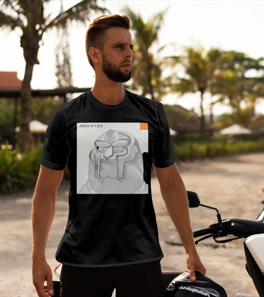 Mad Peter MF Doom Mask Cartoon T-Shirt