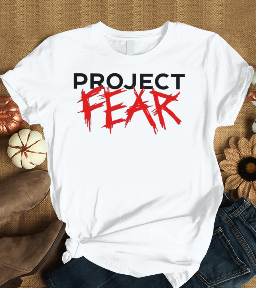 PROJECT FEAR Text Red Brush Stroke T-Shirt