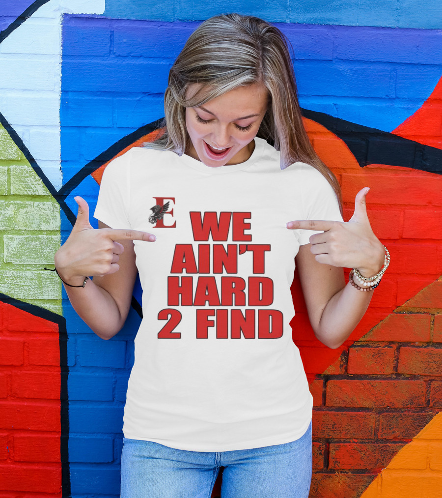 We Ain’t Hard 2 Find Red Bold Text Black Background Ravens T-Shirt