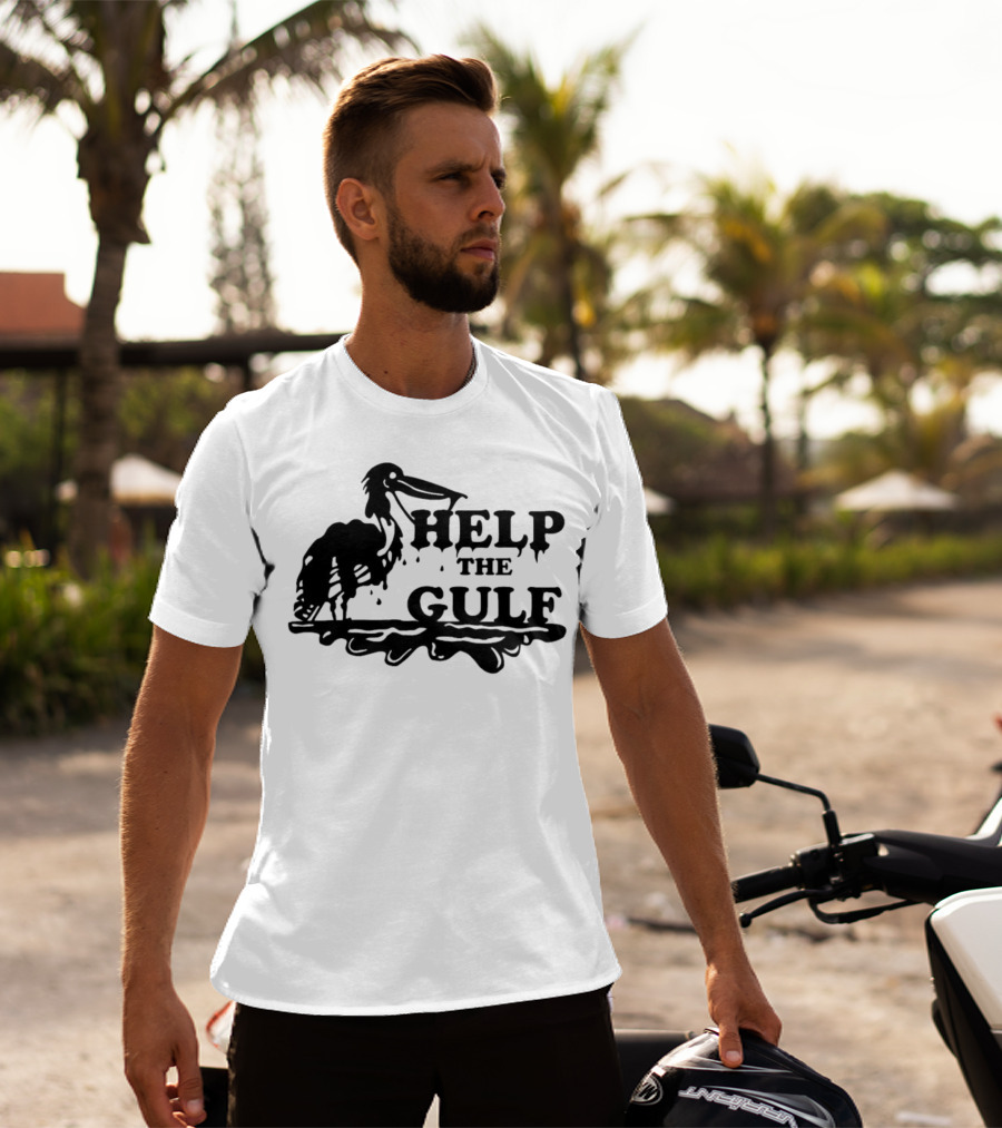 Help The Gulf Oil Spill Awareness Pelican T-Shirt