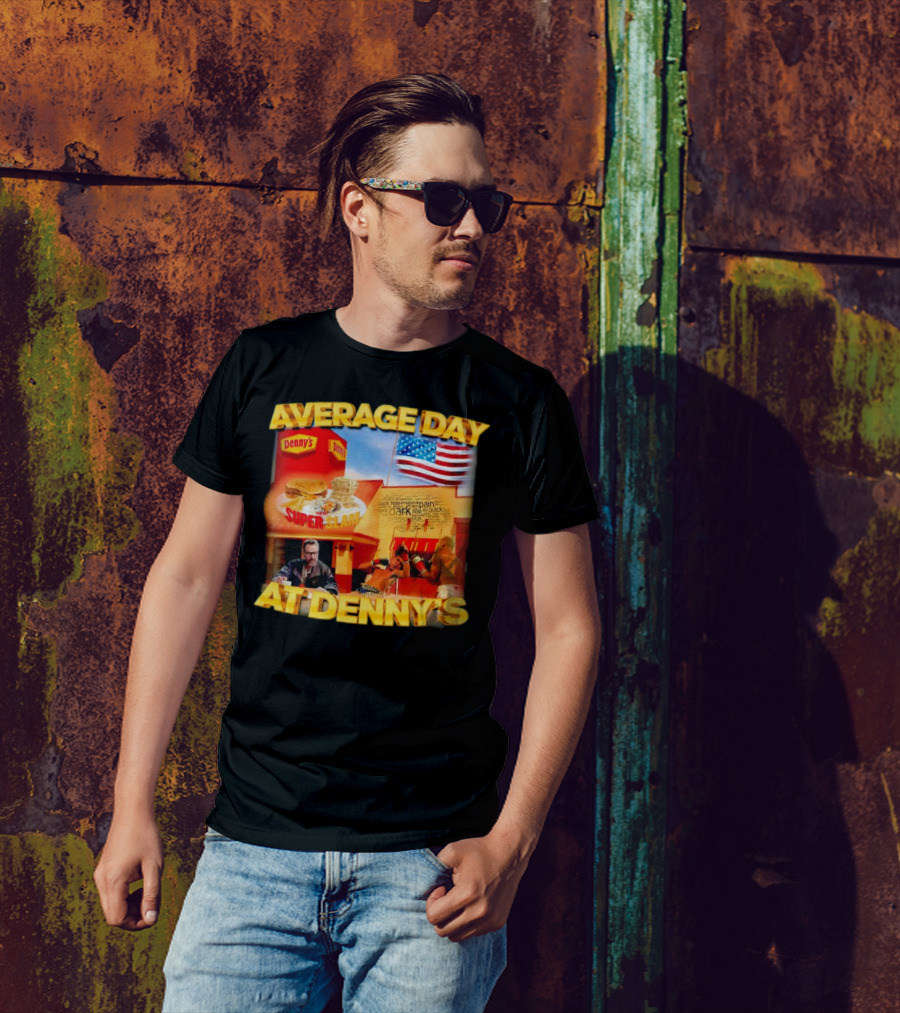 Average Day At Denny’s Super Slam Boxing American Flag T-Shirt