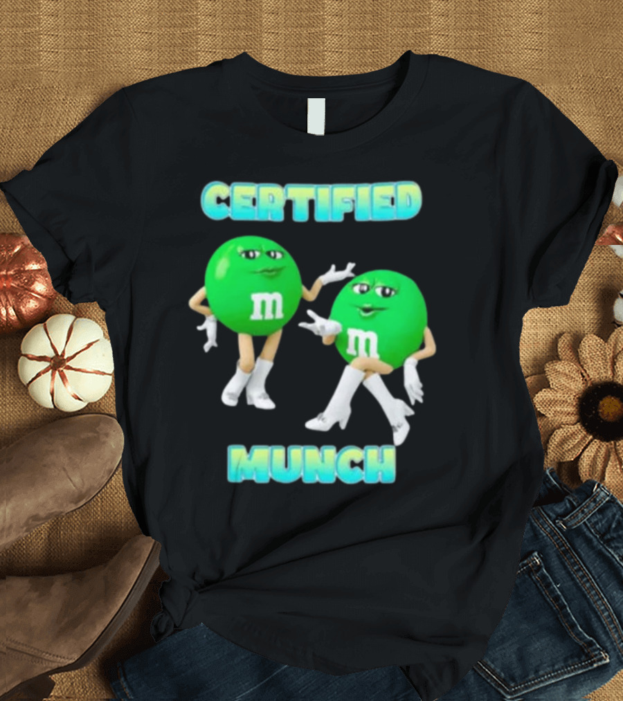 CERTIFIED MUNCH M&M Green Candy Characters Boot Pose T-Shirt