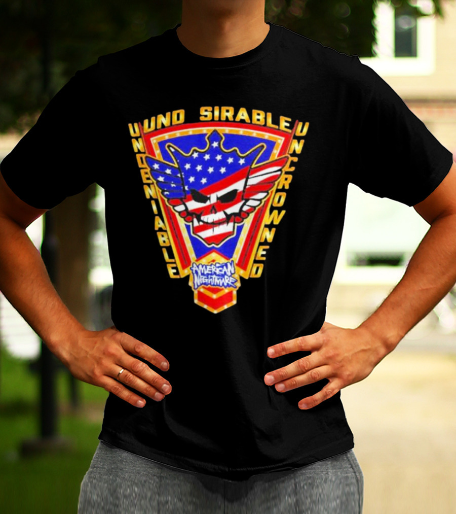 Undeniable Uncrowned American Nightmare Patriotic Skull And Wings T-Shirt