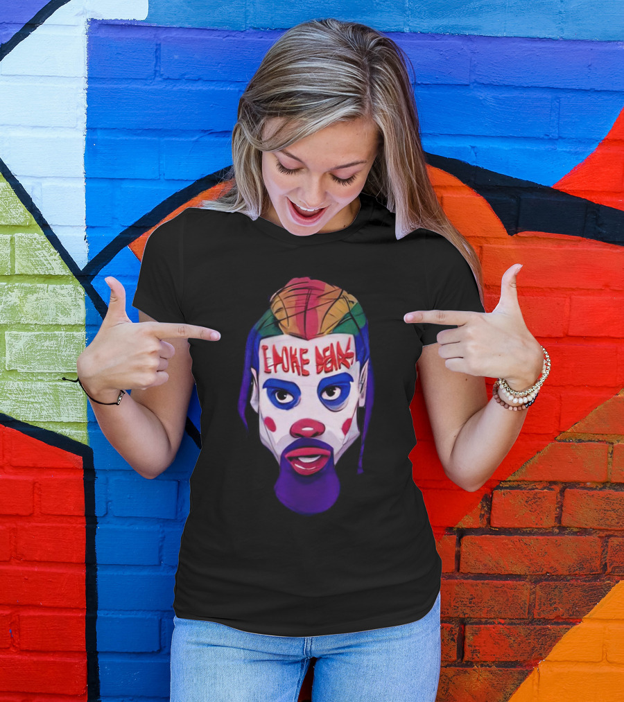 Dillon Brooks I Poke Bears Joker Face Colorful Hairstyle T-Shirt