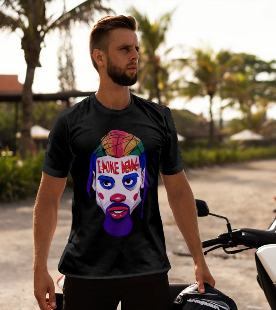 Dillon Brooks I Poke Bears Joker Face Colorful Hairstyle T-Shirt