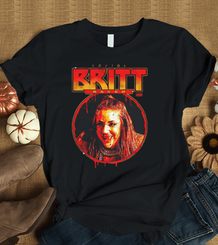Doctor Britt Baker AEW Wrestler Portrait Rolemodel T-Shirt