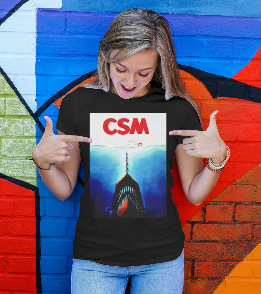 CSM Jaws Blu-Ray Parody Swim Danger T-Shirt