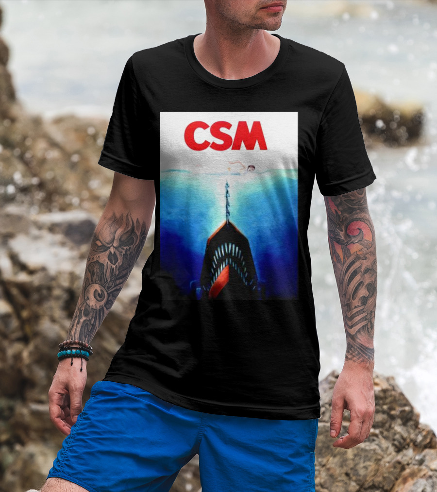 CSM Jaws Blu-Ray Parody Swim Danger T-Shirt