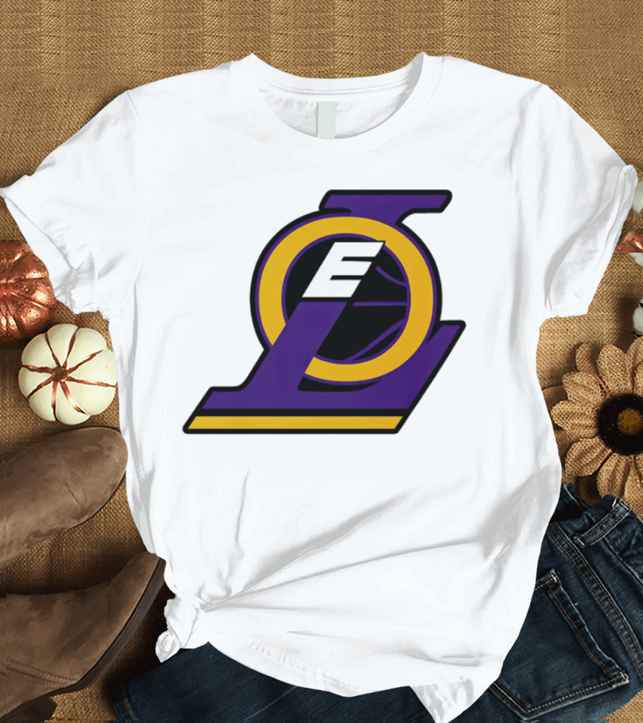 LOE Los Angeles Lakers Logo Basketball T-Shirt