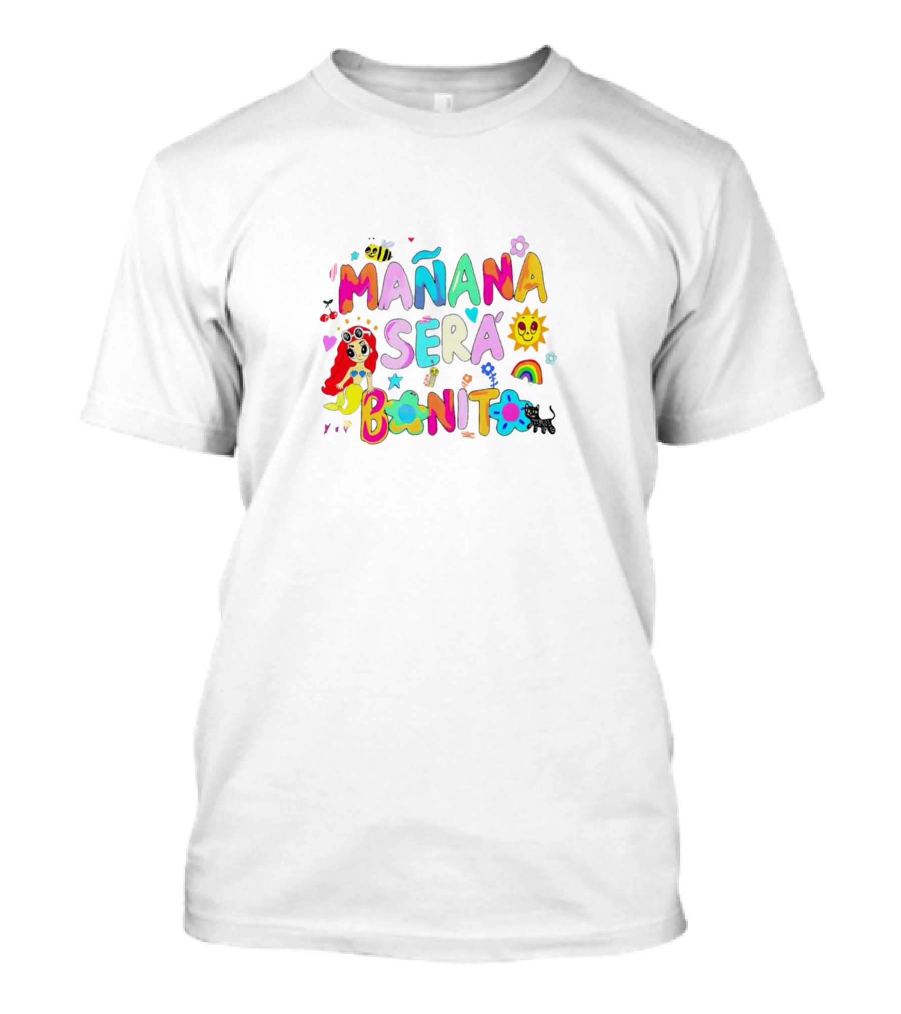 Mañana Será Bonito Colorful Cute Sun Flower Rainbow T-Shirt