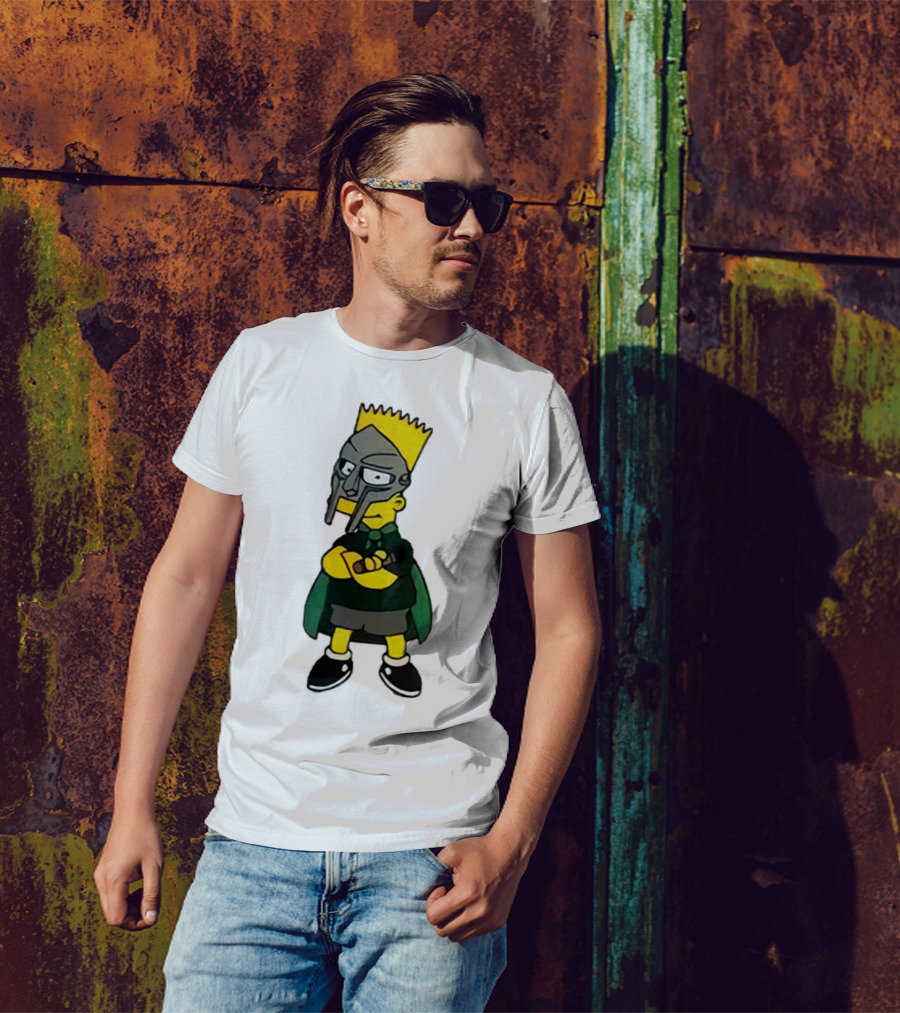 Mf Doom Bart Simpson Mask Crossover Collaboration T-Shirt
