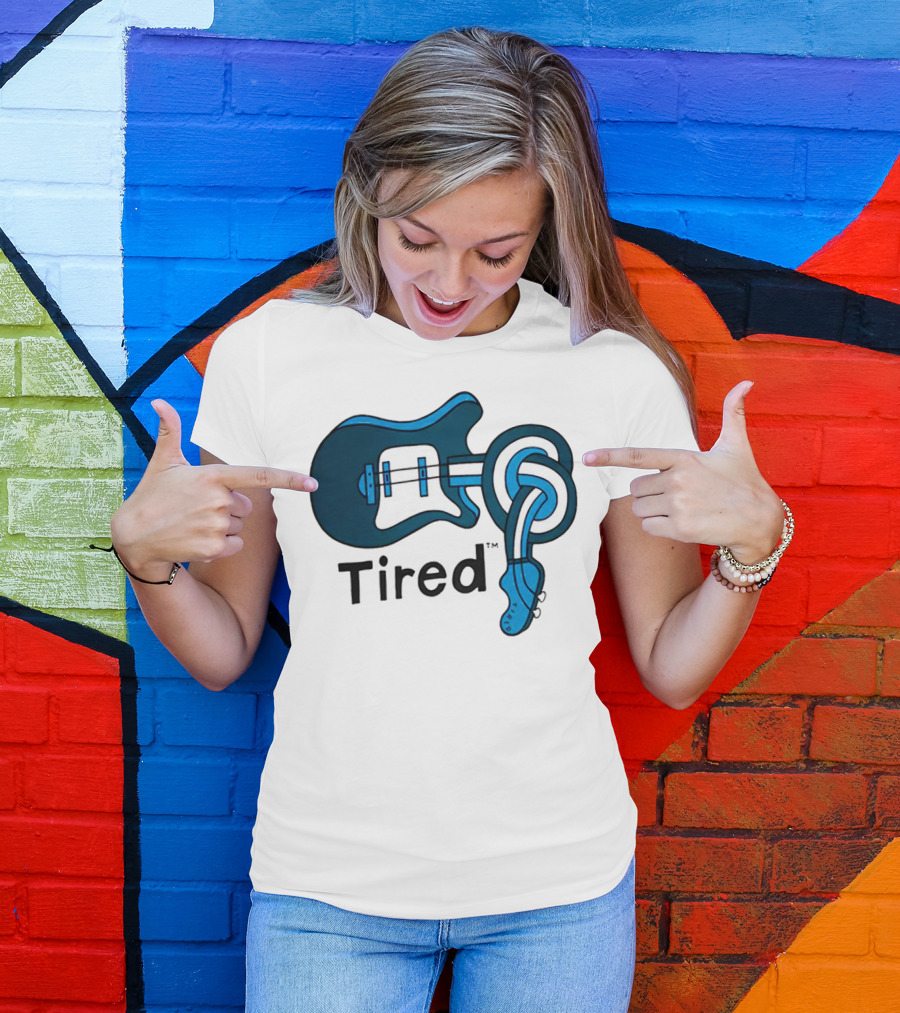 Tired Skateboards Guitar Spinal Twist T-Shirt