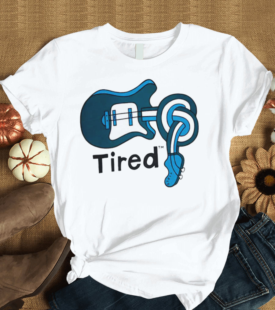 Tired Skateboards Guitar Spinal Twist T-Shirt