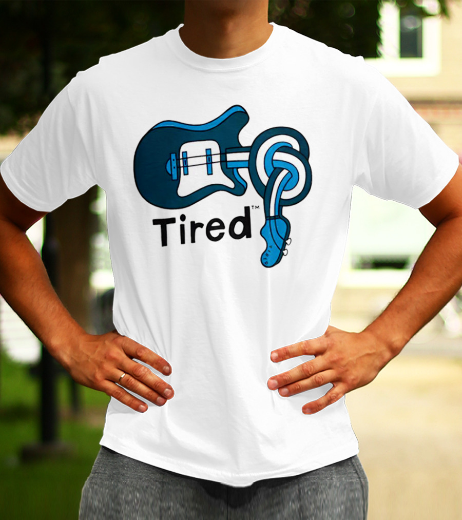 Tired Skateboards Guitar Spinal Twist T-Shirt