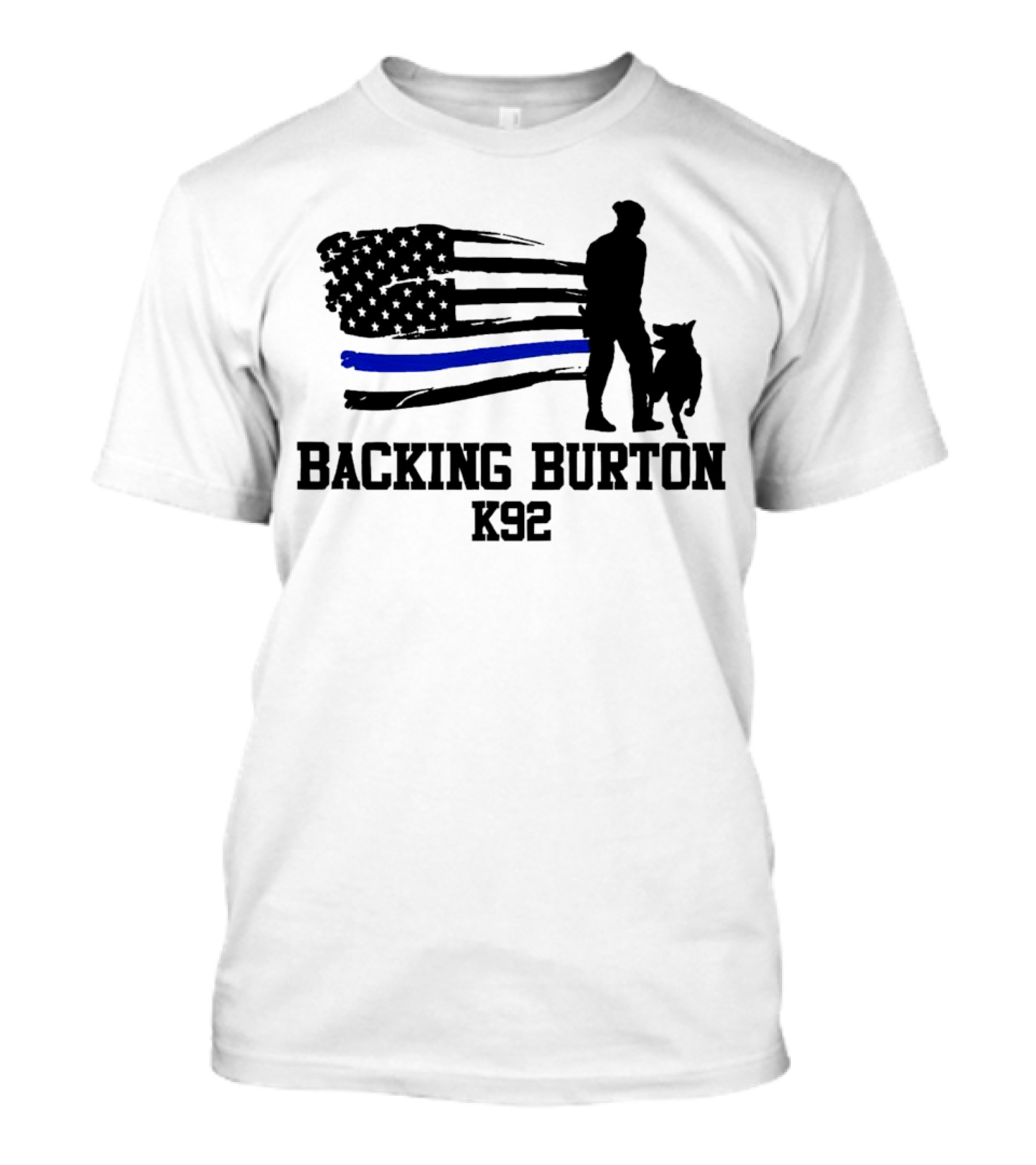 Backing Burton K92 Thin Blue Line Officer Seara T-Shirt