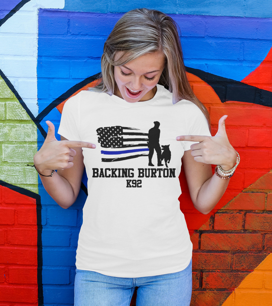 Backing Burton K92 Thin Blue Line Officer Seara T-Shirt