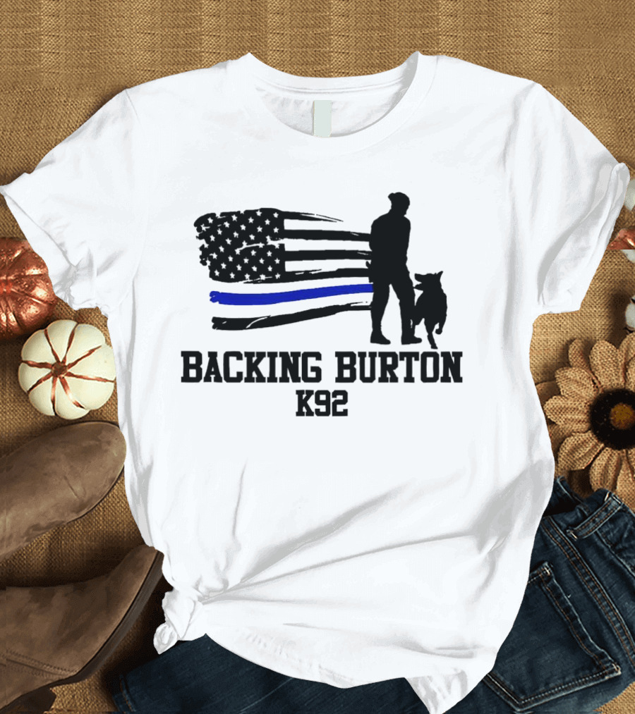 Backing Burton K92 Thin Blue Line Officer Seara T-Shirt