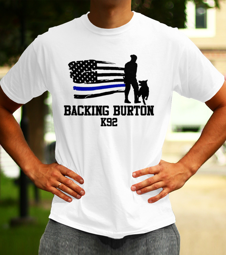 Backing Burton K92 Thin Blue Line Officer Seara T-Shirt