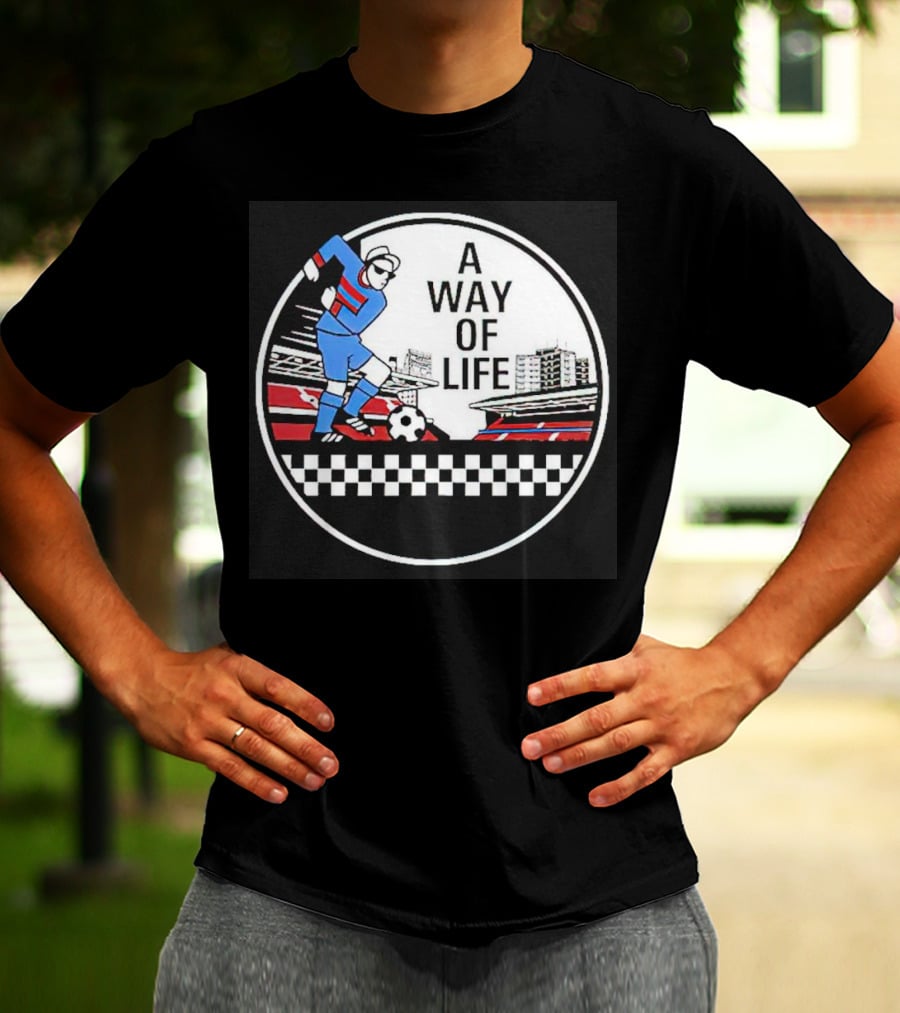 A Way Of Life Football Stadium Cityscape Soccer Player T-Shirt
