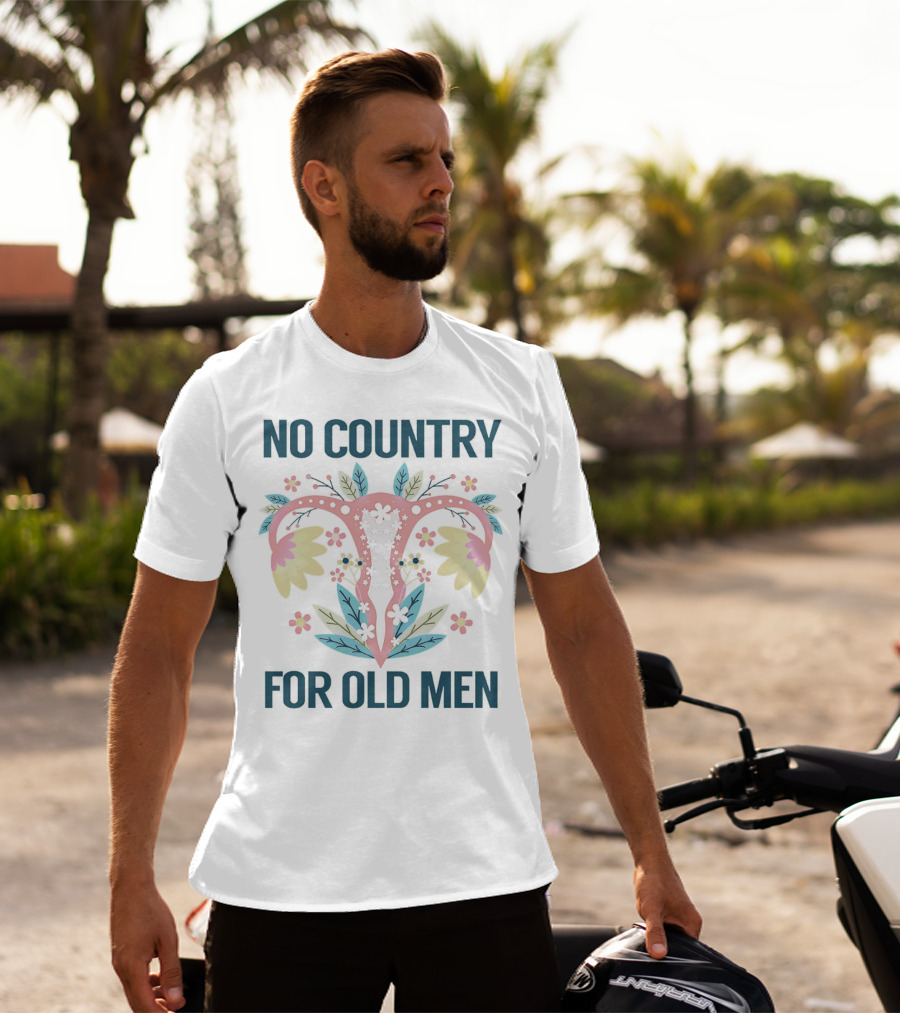 No Country For Old Men Floral Uterus T-Shirt