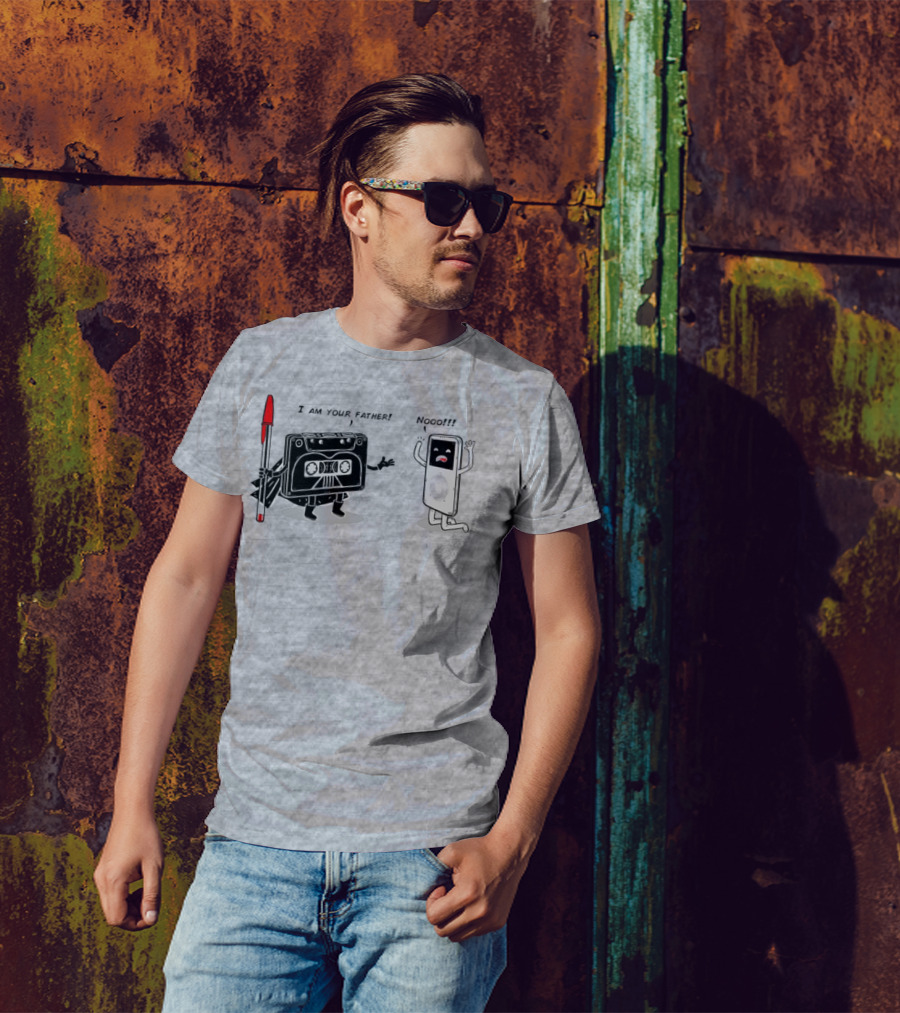 I Am Your Father Nooo Cassette And IPod T-Shirt