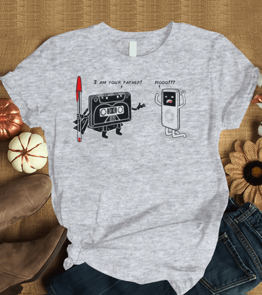I Am Your Father Nooo Cassette And IPod T-Shirt