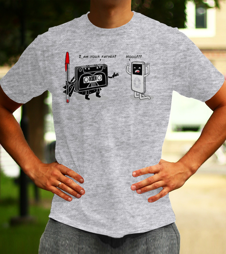 I Am Your Father Nooo Cassette And IPod T-Shirt