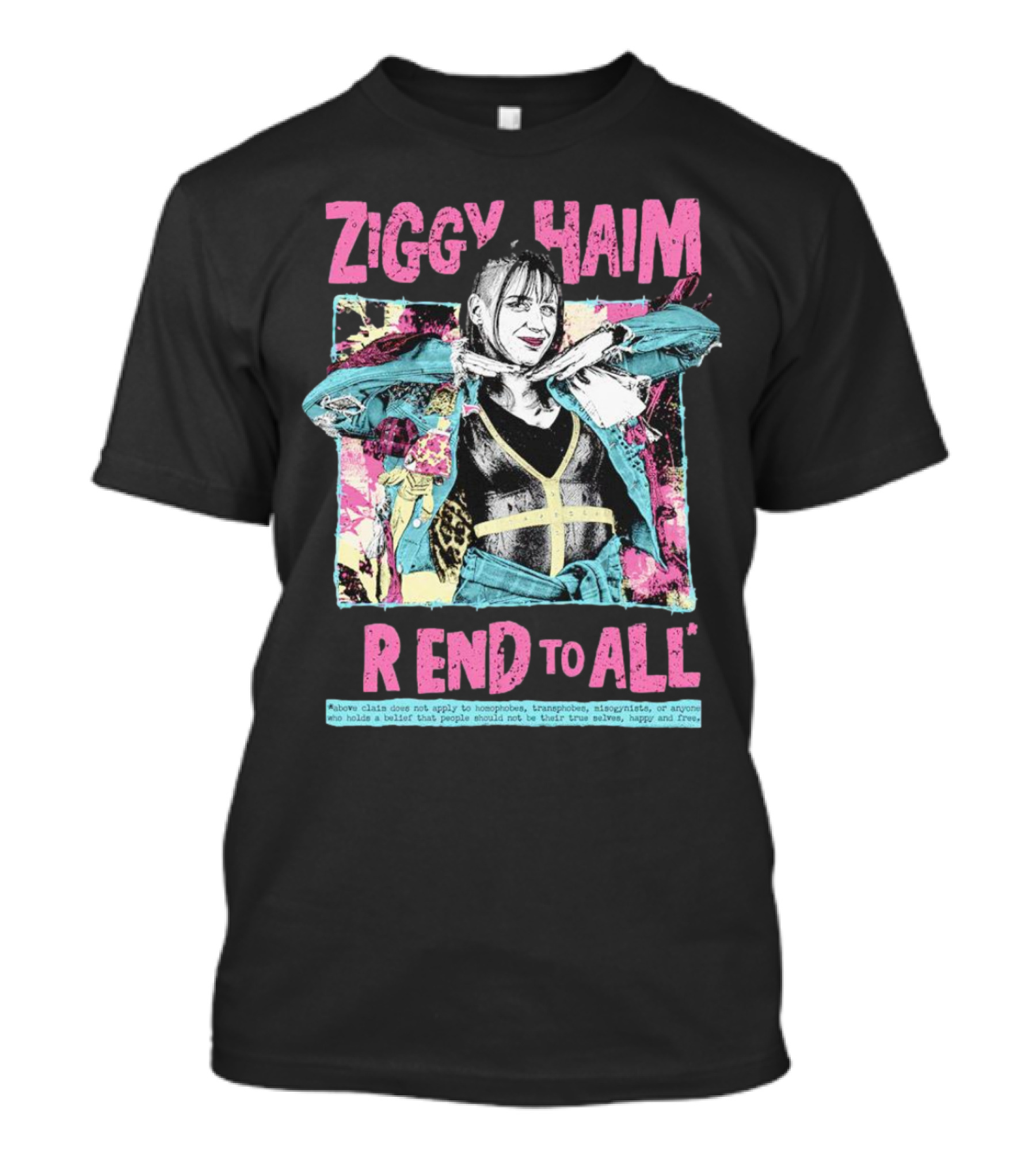 Ziggy Haim Friend To All Vibrant Portrait With Message T-Shirt
