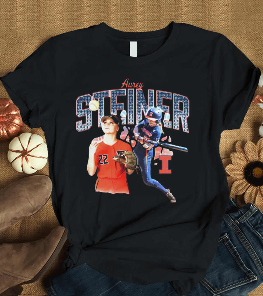 Avrey Steiner Illinois Softball Fighting Illini Number 22 T-Shirt