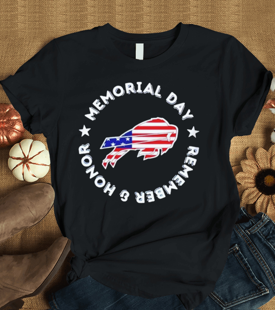 Buffalo Bills Memorial Day Remember And Honor T-Shirt