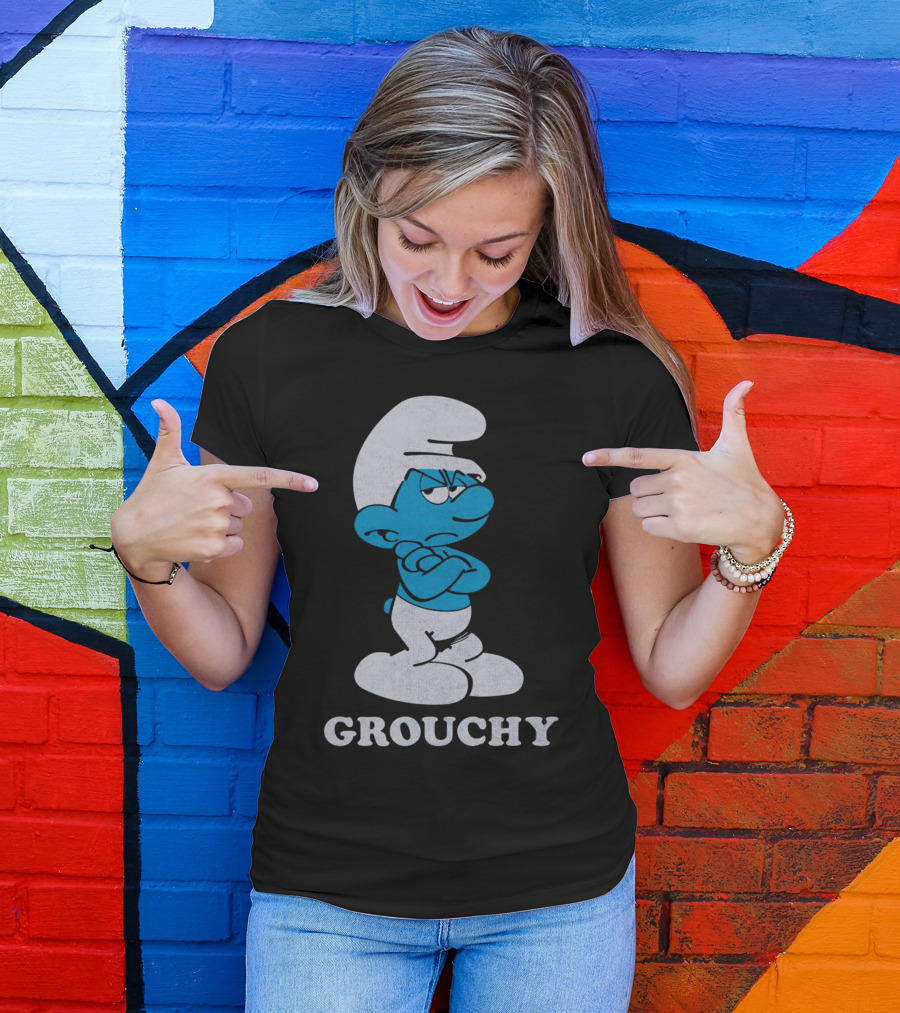 Grouchy Smurf Crossed Arms Stance T-Shirt