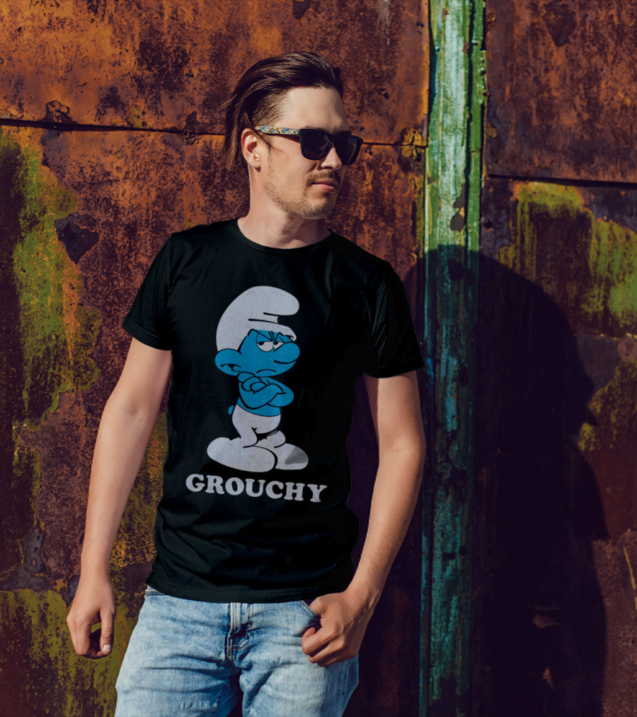 Grouchy Smurf Crossed Arms Stance T-Shirt
