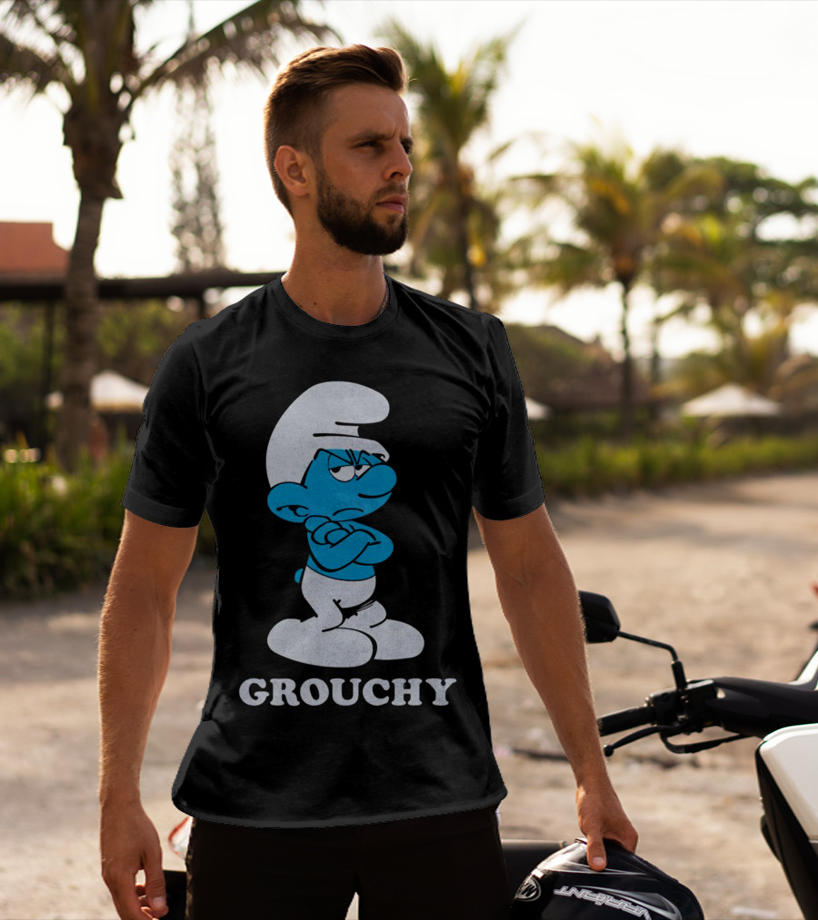 Grouchy Smurf Crossed Arms Stance T-Shirt