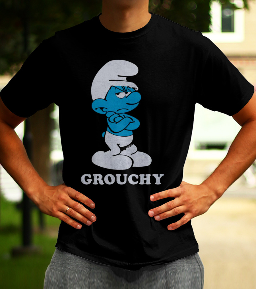Grouchy Smurf Crossed Arms Stance T-Shirt