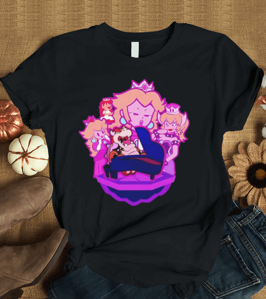 Peaches Super Mario Bros Bowser Piano Performance Oscars T-Shirt