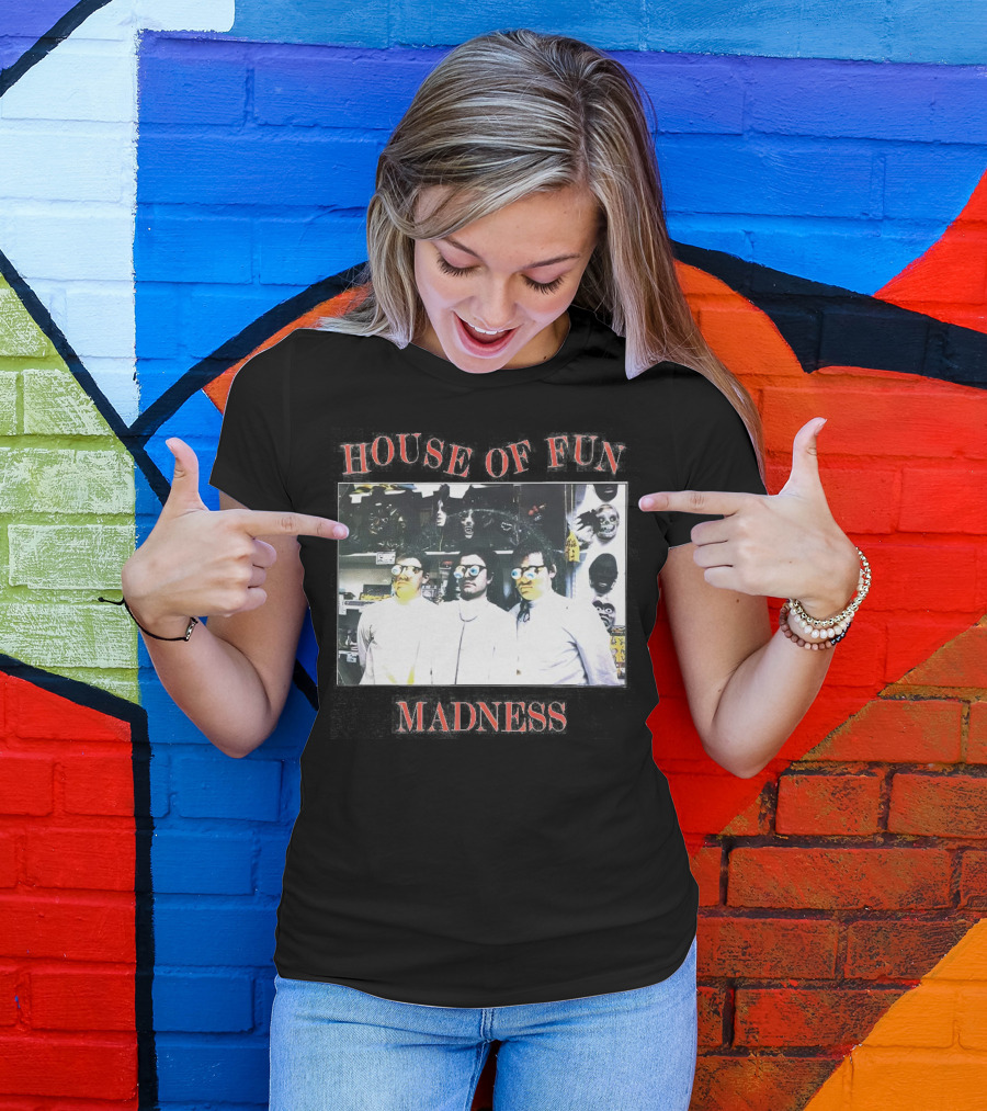 Madness House Of Fun 1980s Band Photo With Mask Collection T-Shirt